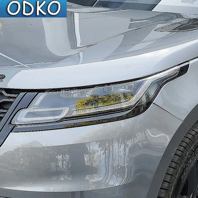 Car Headlight Tint Smoked Black Protective Film TPU Stickers For Range Rover Velar 2017-Present Accessories Anti-Scratch Repair