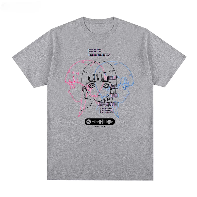 Serial Experiments Lain Classic Japanese Glitch Aesthetic Manga Anime T-shirt Cotton Men T Shirt New TEE TSHIRT Womens Tops