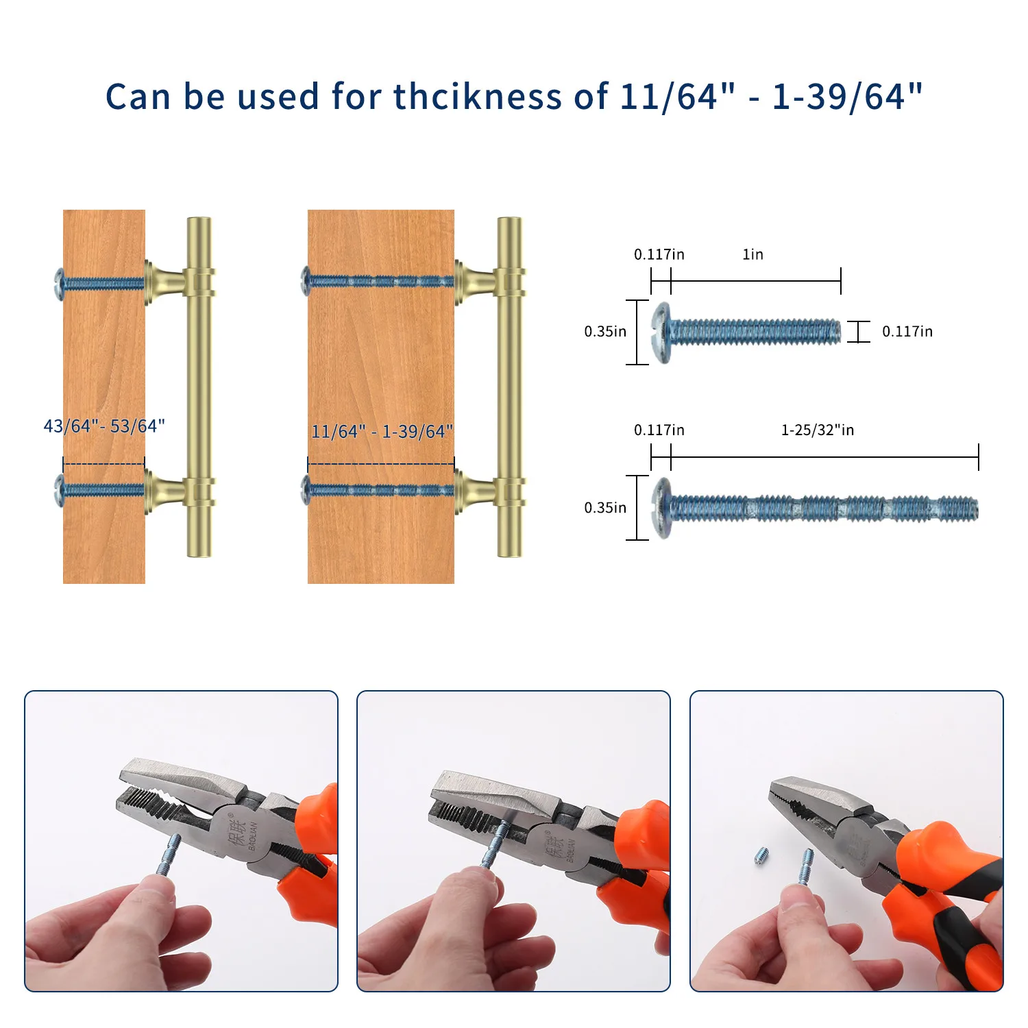 Alzassbg 10PCS Cabinet Handles Matte Gold Cabinet Pull Handles Heavy Duty Hardware Cupboard Drawer Pulls