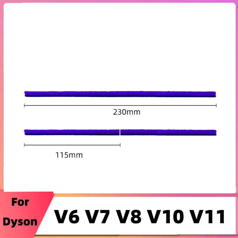 Soft Plush Strip Replacement For Dyson V6 V7 V8 V10 V11 Soft Roller Cleaner Head Bottom Strip Felt Strip Replacement Part