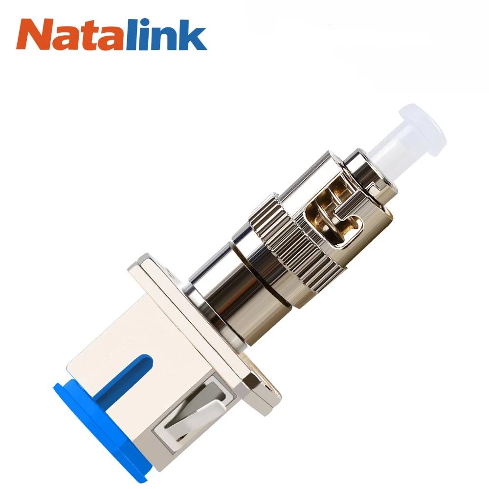 Natalink ST/UPC Male to SC/UPC Female Simplex Hybrid Optical Fiber Connector Fiber Flange Single Mode Adapter for FTTH Coupler