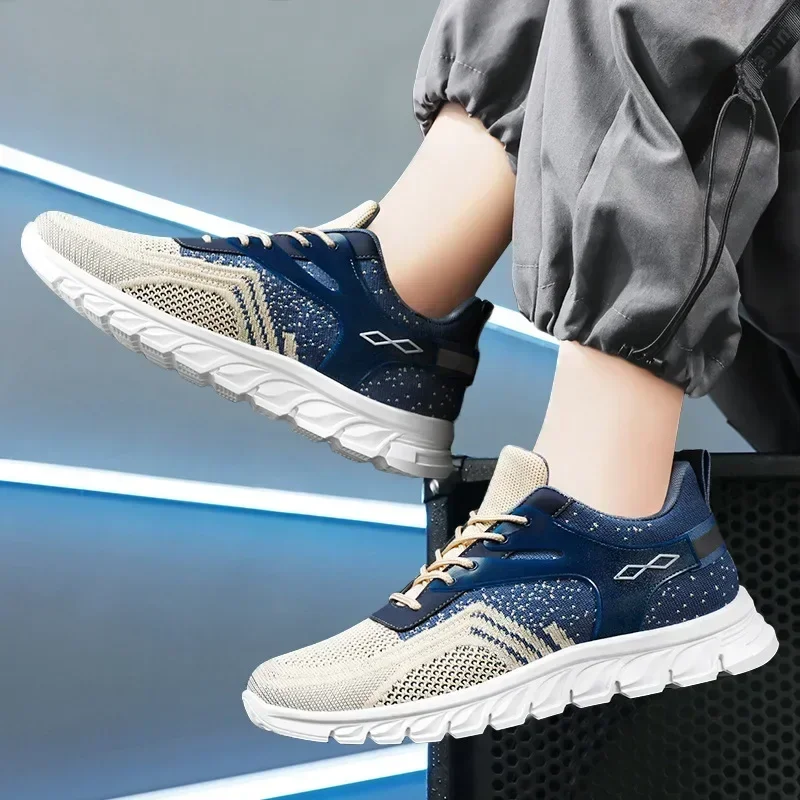 

Autumn New Fashion Sports Men's Shoes Soft-Soled Breathable Casual Shoes Trendy Student Wear Resistant Mesh Shoes