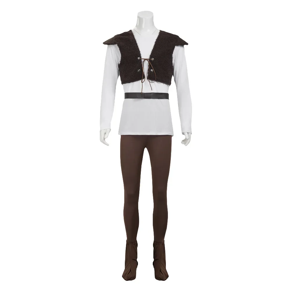Shrek Cosplay Costumes Green Hat Shrek Top Leather Vest Pants for Men Performance Role Play Halloween Carnival Party Outfits view 3