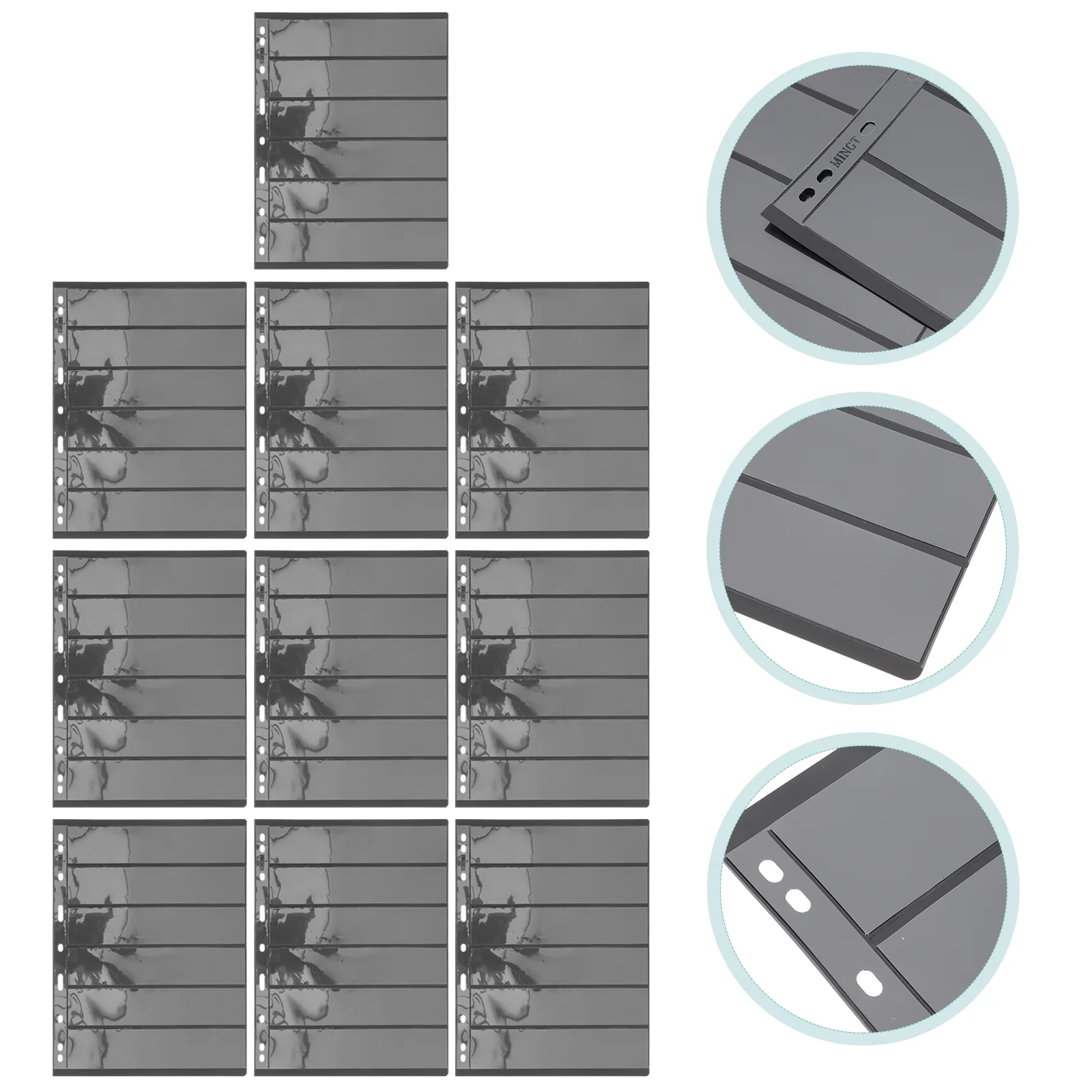 10 Pcs Stamp Collection Practical Pages Album Inserts Pocket Collecting Coin Collector Supplies Pvc Standard Albums