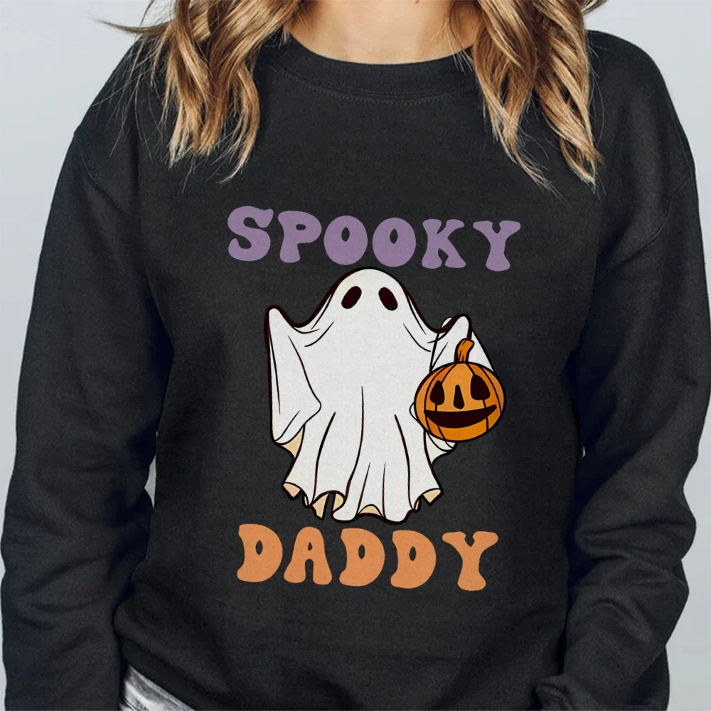 

Spooky Daddy Halloween Sweatshirt Goth Crewneck Sweater Spooky Family Heavy Sweatshirt Halloween Costumes Jumper Fall Season Top