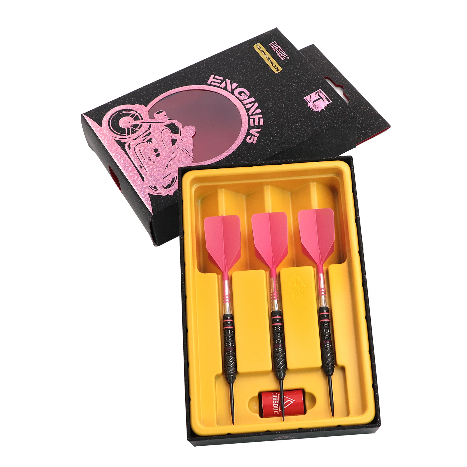 CUESOUL ENGINE V5 23g Steel Tip 90% Tungsten Dart Set with Oil Paint Finished