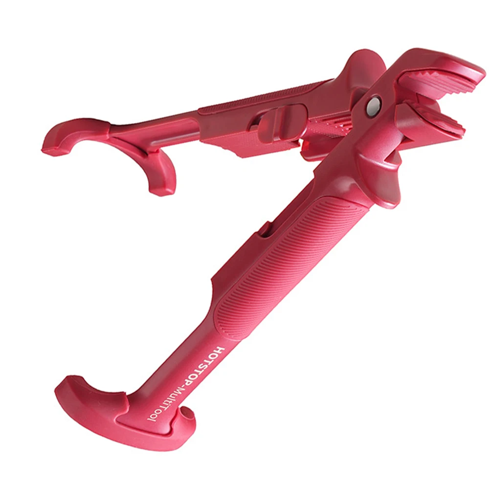 

Silicone Kitchen Anti-scalding Clip Dish Plate Gripper Red Non-slip Folding Tongs for Hot Bowl air fryer pans gripper kitchen