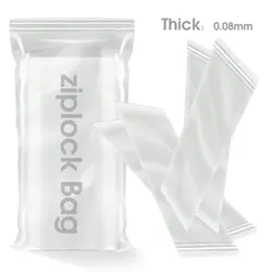 100/300/500PCS 0.08mm Long Size Lucency Ziplock Bag Resealable Self Seals Zipper Plastic Pocket Storage Organize Packaging Bags