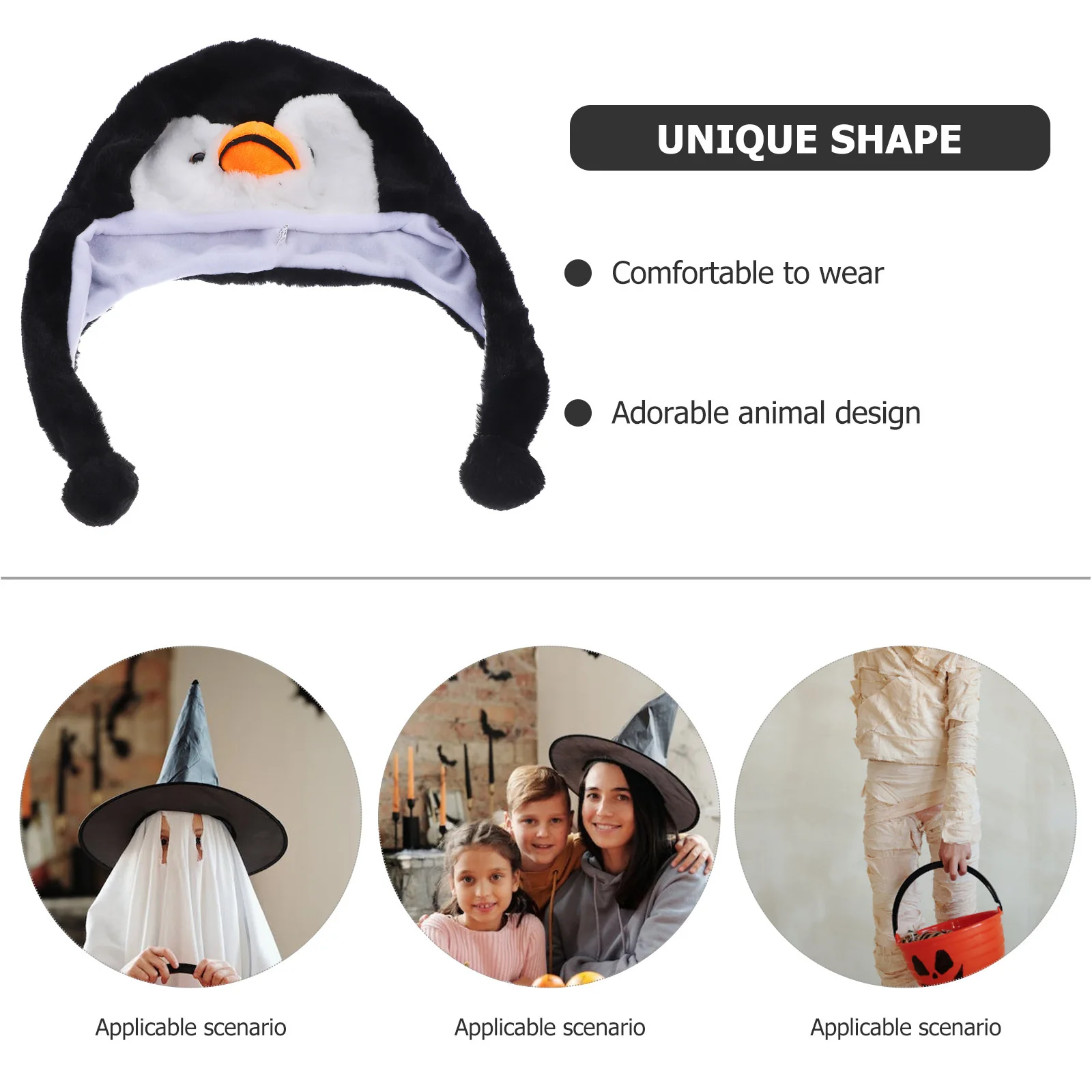 

Adorable Animal Hat Winter Earflap Hood Cute Cartoon Design Party Accessory For Halloween Carnival Performance