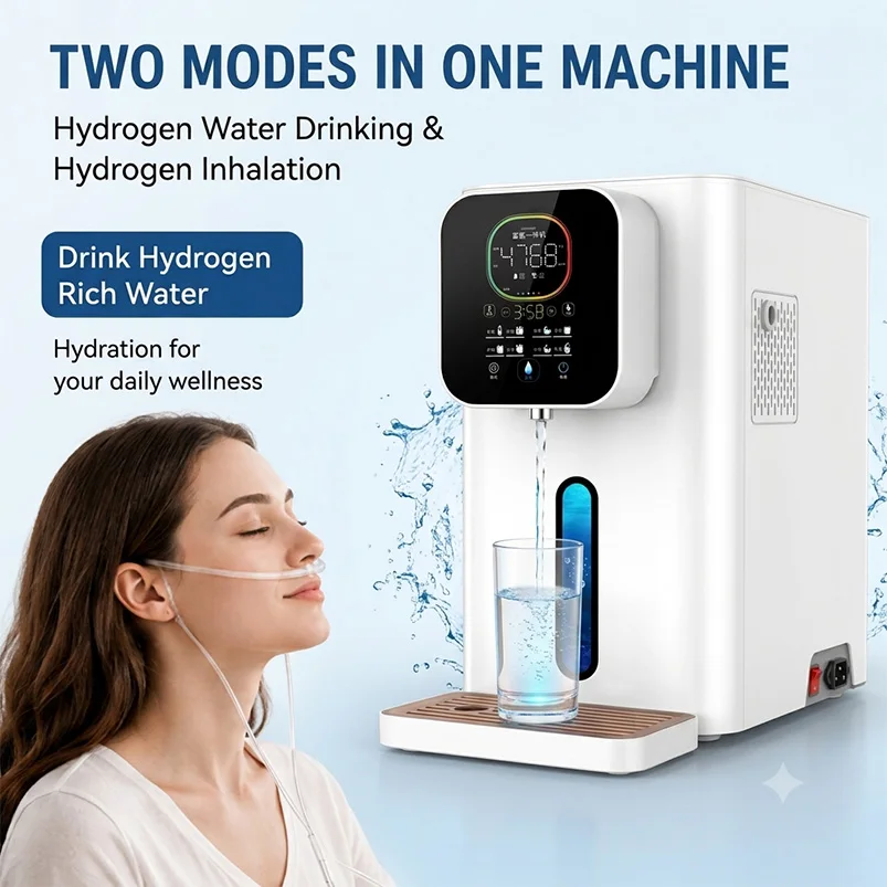 Wasserstoffwasser-Maschine 4000PPB Desktop-Wasserstoffwasser-Spender Wasserstoff-Inhalationsgenerator Heiß- & Kaltwasser-Reiniger – Detail 3