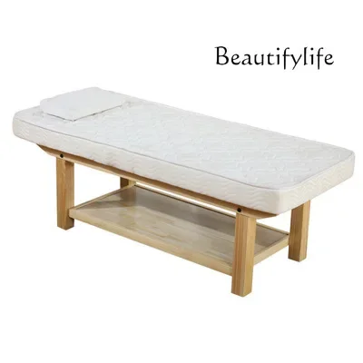 Special solid wood massage bed for beauty salon with chest hole folding massage bed