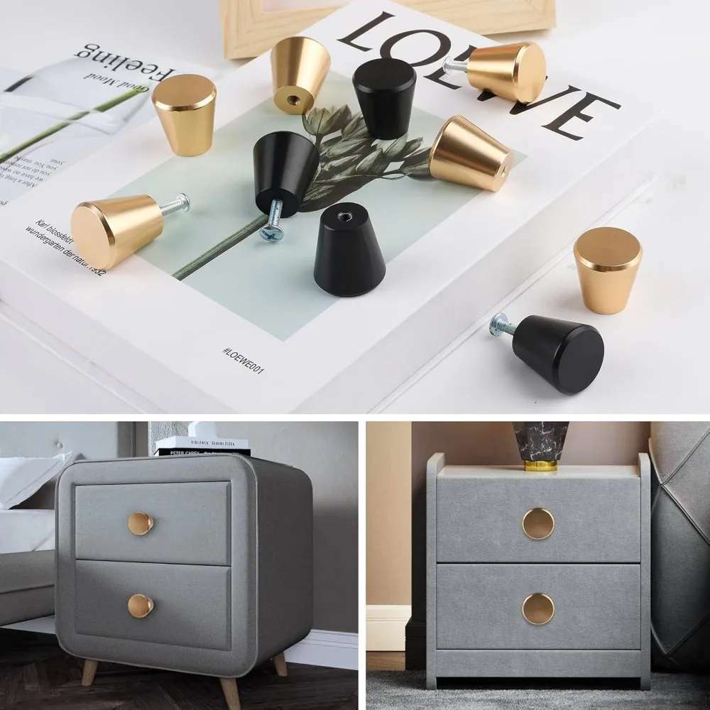 10 Stück einfache Möbelgriffe aus Aluminium, Schubladenknopf, runder Schrankgriff, Küchenschrankgriffe, Möbelbeschläge – Detail 6