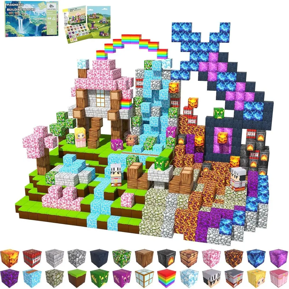 

STEM Learning Magnetic Building Blocks for Kids 3-12, Educational Sensory Magnet Toys for Boys & Girls