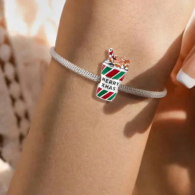 Bestseller Glockenelf Schmetterlingsknoten Weihnachtsserie Charms Perlen Passend für Armbänder 925 Sterling Silber Weihnachtsgeschenk Feiner Schmuck – Detail 11