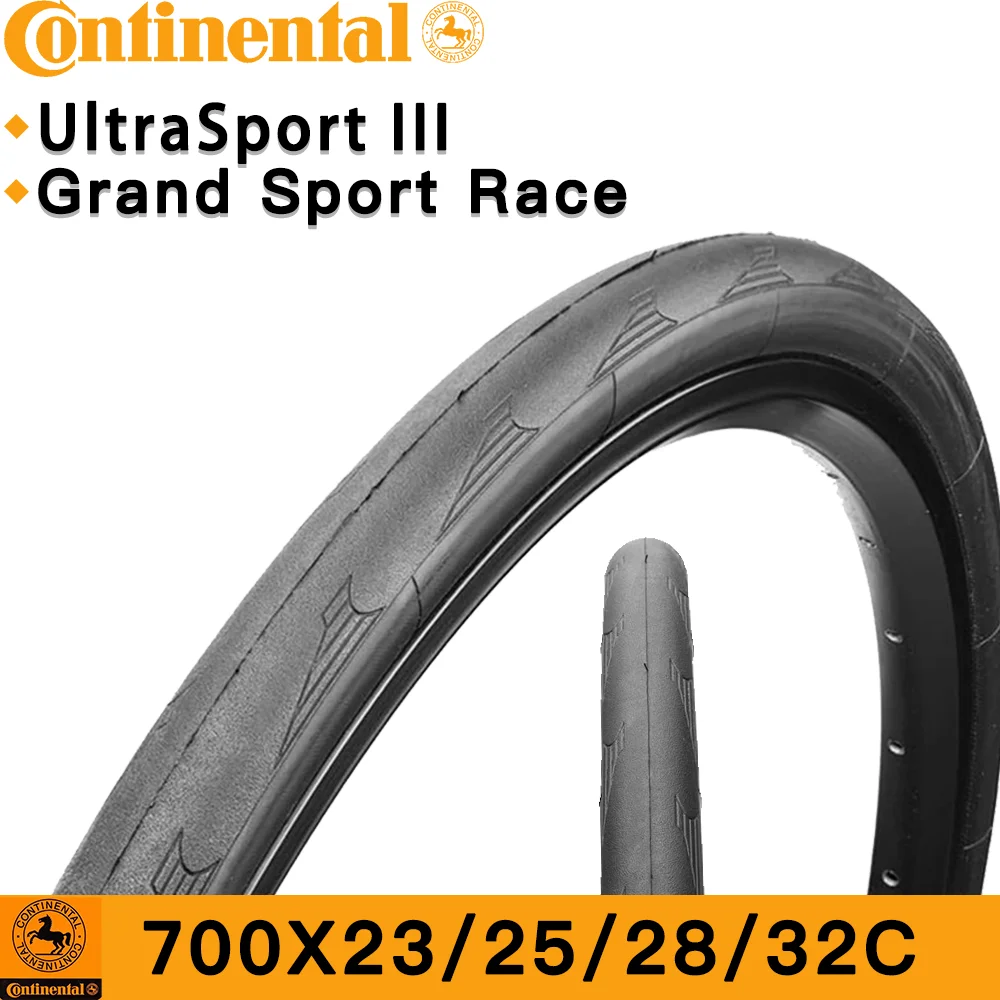 CONTINENTAL 700C Road Bicycle Tire Ultra Sport III Grand Sport Race Clincher Tube Bike Accessories 700x23 700x25 700x28 700x32