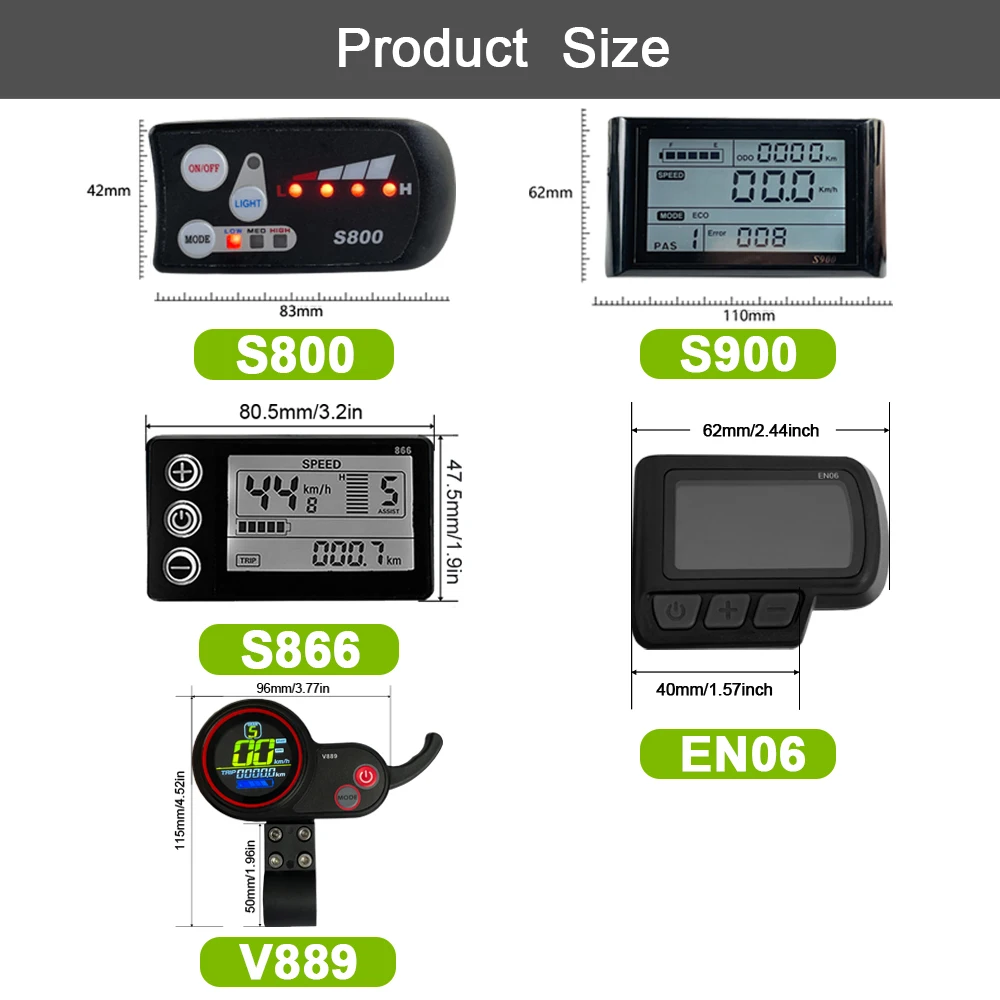 JN LED/LCD Ebike Display Group with GD01 GD06 OMT-M3 M6 S6 S700 S800 S866 S900 EN06 V889 Use for Electric Bicycle Control Panel