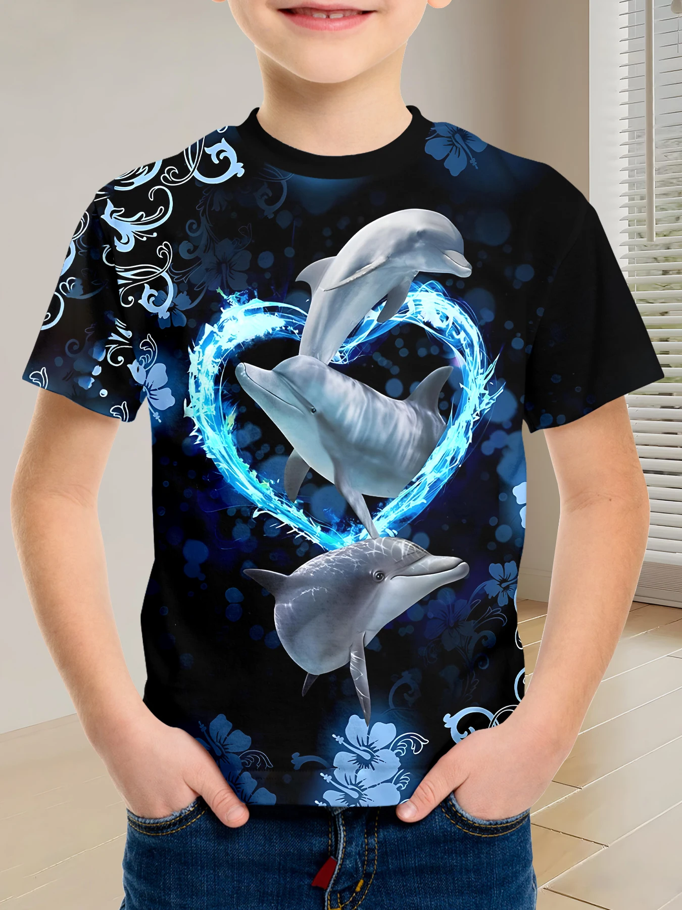 

Нежная и исцеляющая детская одежда с короткими рукавами и цветочным слоганом