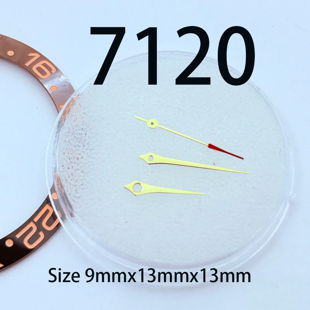 

7120 unified movement gold steel rose needle three needle watch
