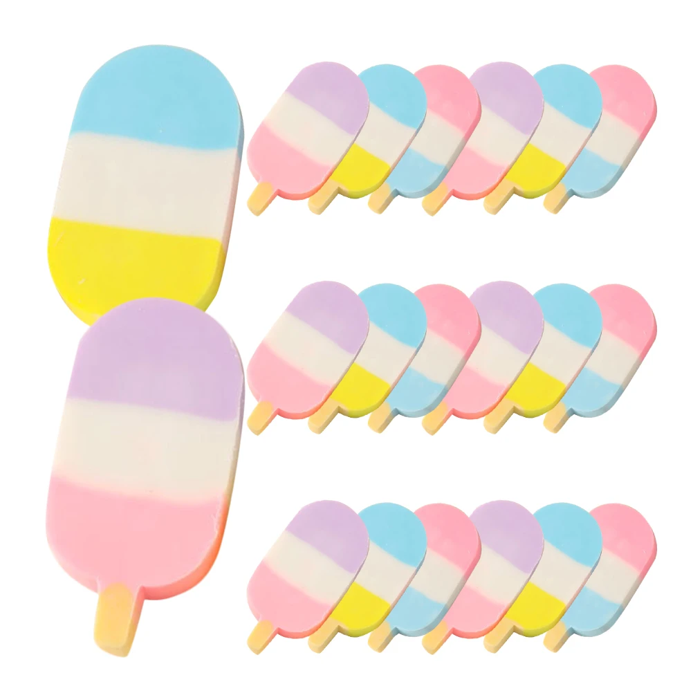 24 قطعة ممحاة كريمية صغيرة لطيفة وحساسة ممحاة قلم رصاص كرتونية محمولة رائعة للرسم مستلزمات الطلاب