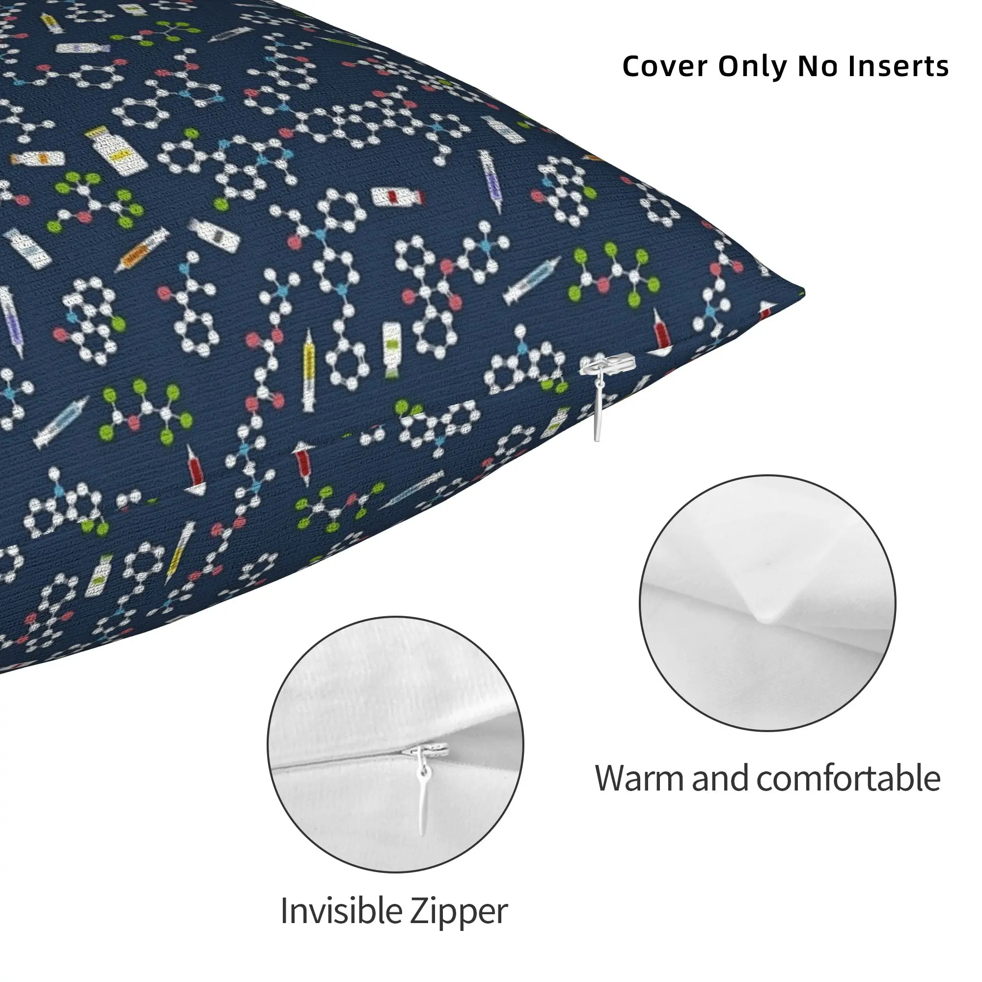 Print Anesthesia Anesthesiology Medical Pillowcase Polyester Cushion Cover Decorative Anesthetist Throw Pillow Case Cover Zipper