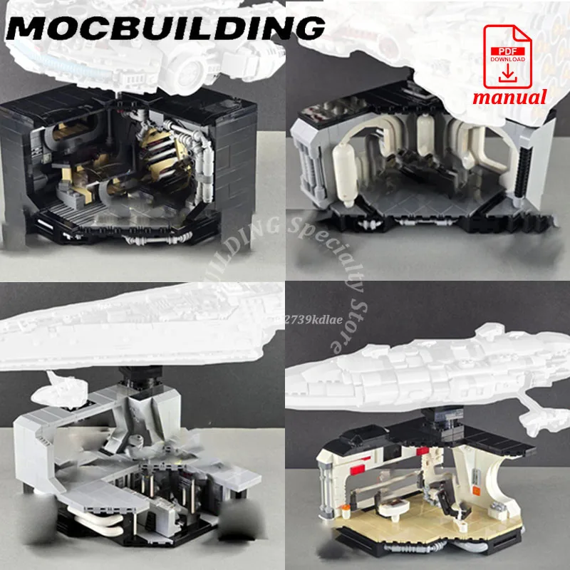

Space Movie Diorama Display Stand for 75376 75375 75356 Compatible Destroyer Support Base Stand MOC Building Blocks Bracket