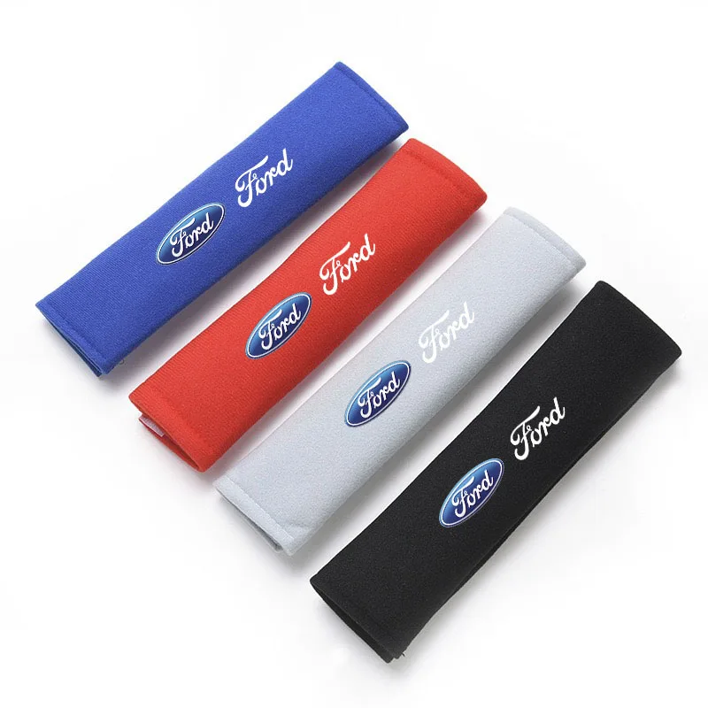 2PCS Car Safety Belt Covers Seat Belt Cover for Ford Focus MK5 ST LINE Fiesta EcoSport ESCORT Ranger Fusion Mondeo Accessories