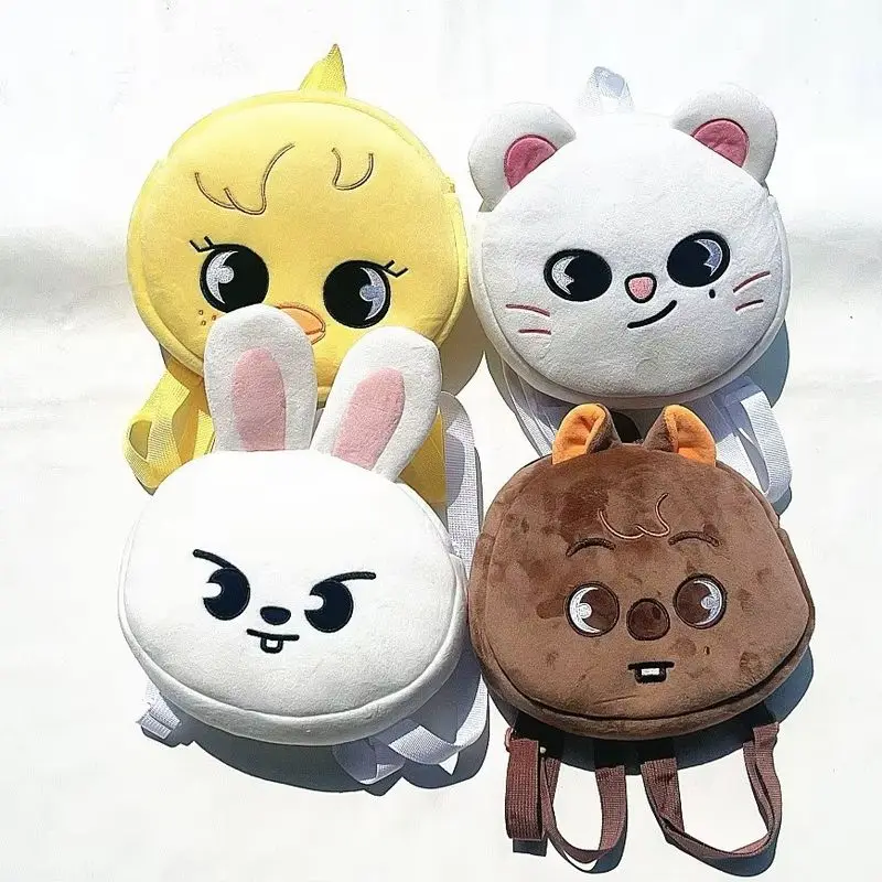 Skzoo Cartoon Stuffed Animals Plush Backpack Korean Wolfchan Leebit Dwaekki Hanquokka Jiniret Bbokari Stray Kids Fans Gift