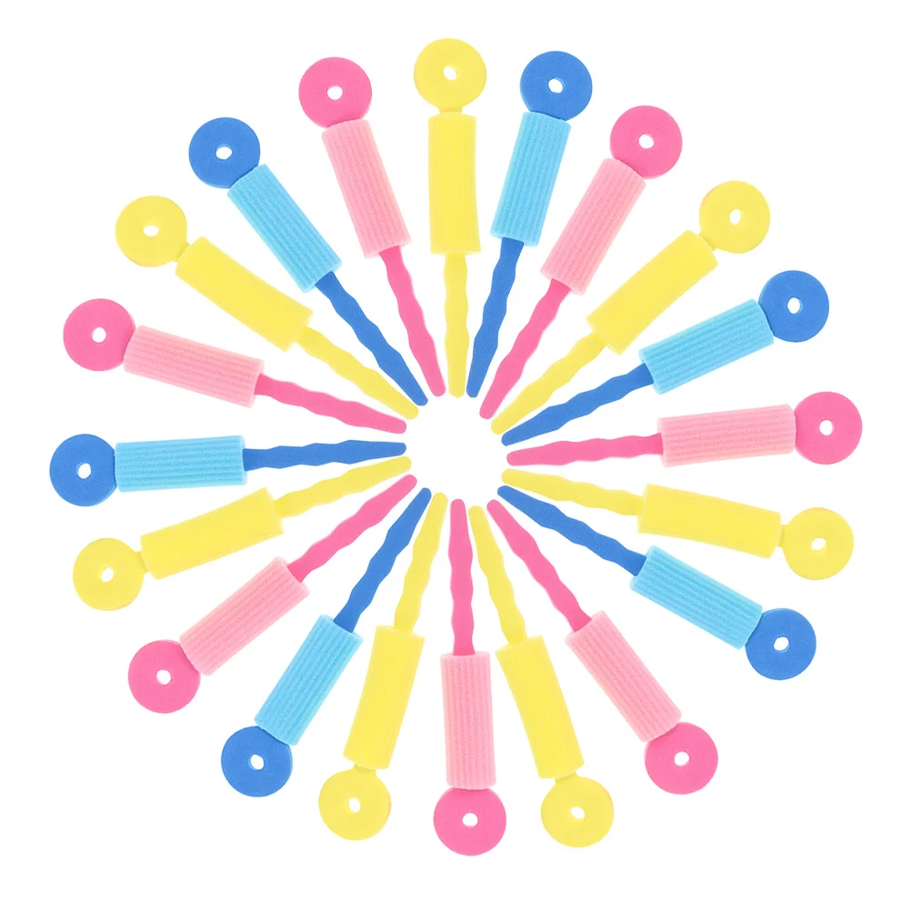 30Pcs Hair Curlers Sponge Rollers for Thick Curly Wavy Hair Gentle on Scalp Overnight Curling Rods Set Curlers