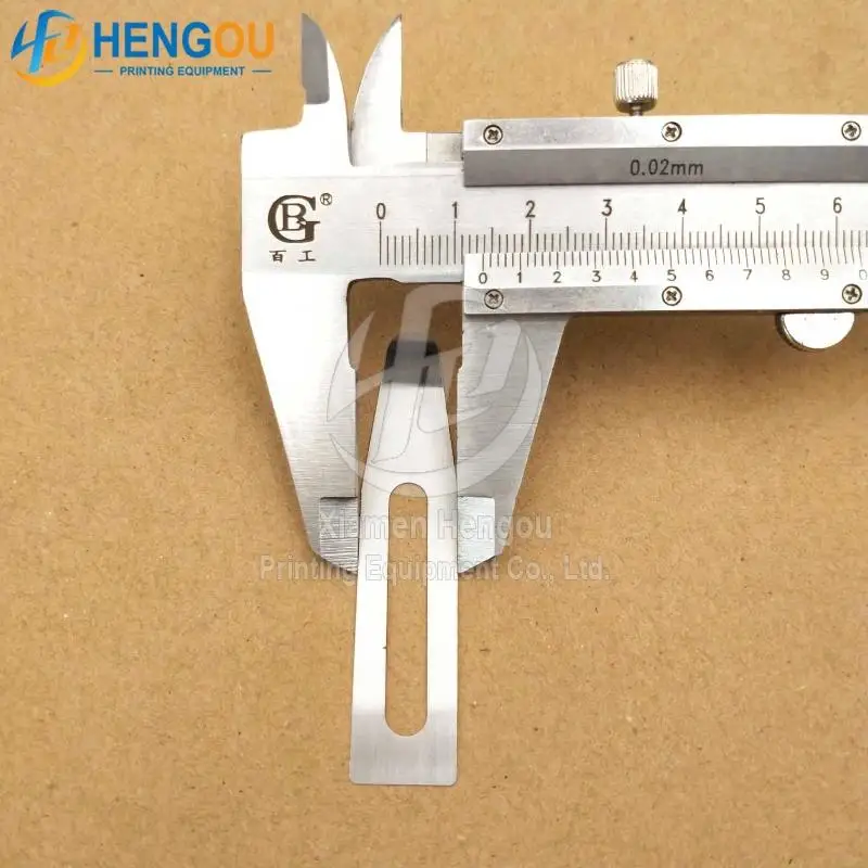 Feuille d'acier en papier séparée, pièces de machine, Komori Roland, etc., 65.0x14.0x0.3mm