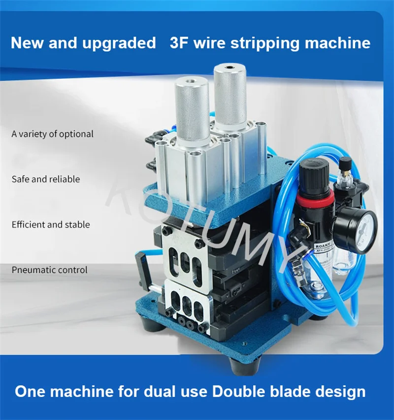 3F Pneumatic Automatic Wire Stripping Machine Pneumatic Cable Twisting Peeling Machine Wire Cutting Stripper 3F Blade Cutter