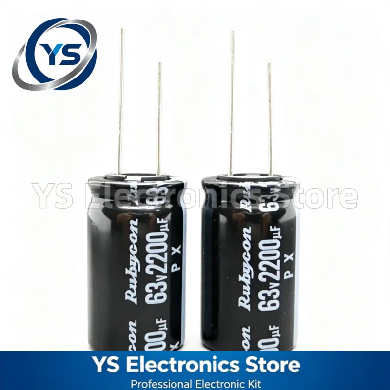Rubycon PX Series 63V2200UF 18x31mm 63PX2200MEFC18X31.5 2200UF63V 63V 2200UF Electrolytic Capacitor Brand New Genuine Japan 20%