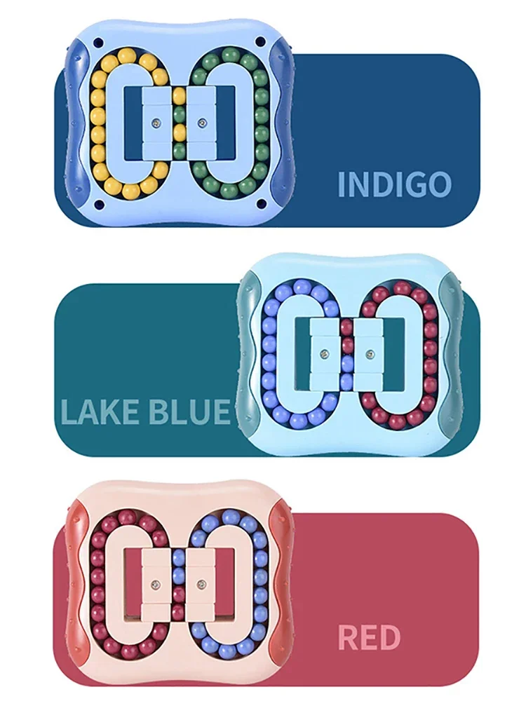 Rotate Slide Puzzle Rotating Magic Bean Cube Square Bead Fidget Toys Brain Teaser Stress Relief Educational Games for Kid Adult