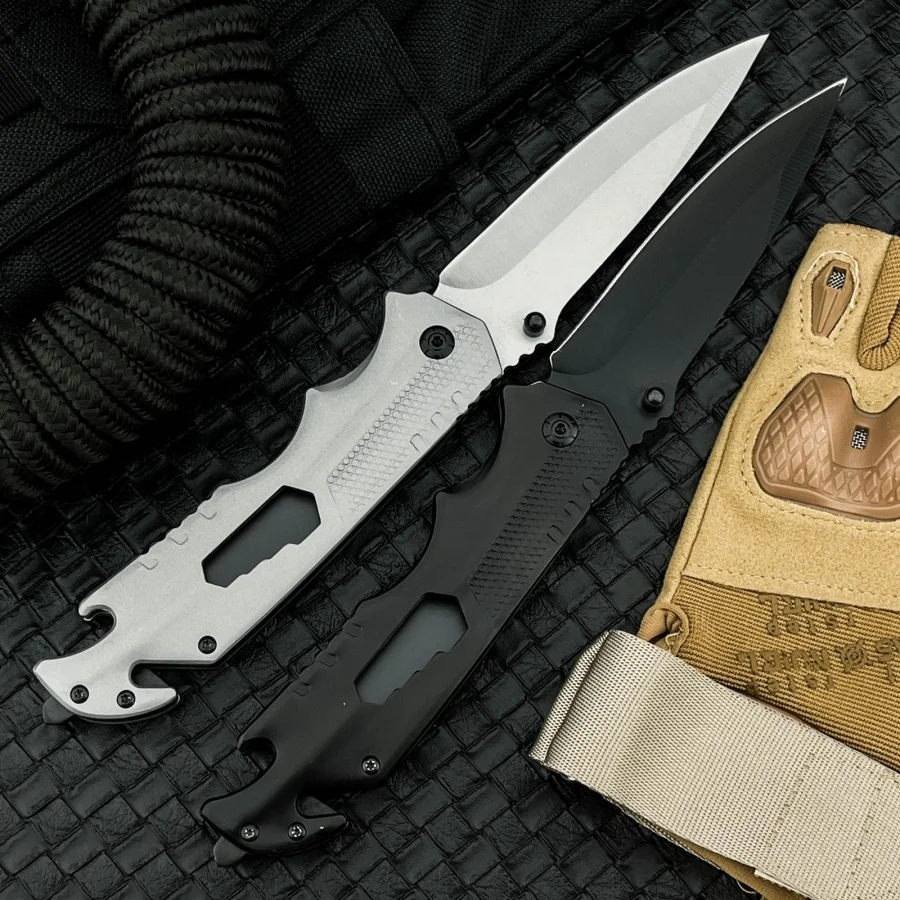 

Многоцелевой складной нож с лезвием 5Cr13Mov и стальной ручкой 420, портативный нож для инструментов с охотничьим режущим ножом