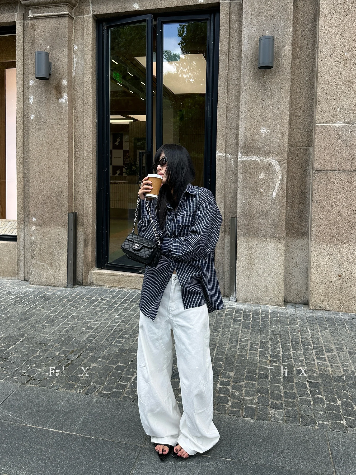 

Женская хлопковая рубашка Falin X в клетку с длинным рукавом, свободного кроя, с воротником-стойкой, повседневная, для ранней осени, верхняя одежда, свободный крой для комфортного ношения