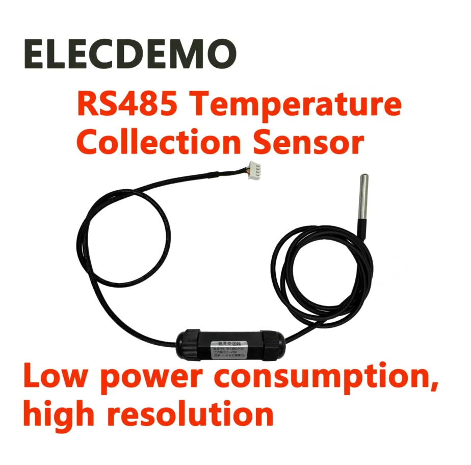 

High precision temperature sensor 18B20 transmission probe RS485 communication waterproof MODBUS industrial acquisition module