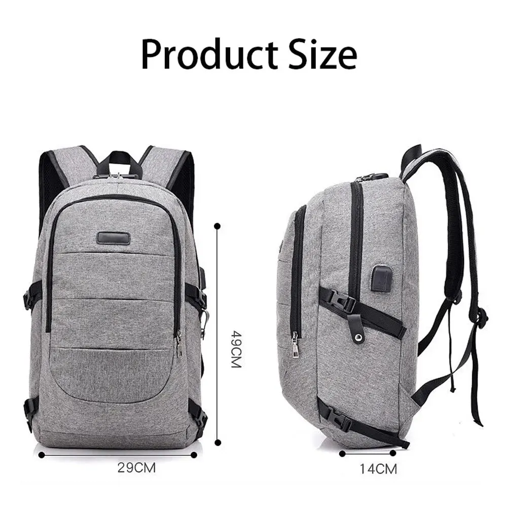 Laptop-Rucksack mit USB-Aufladung multifunktion aler Business-Rucksack Camping Reisen wasserdichte große Kapazität Rucksack Schult asche