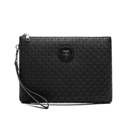 Bolso de mano de cuero PU para hombre, cartera de mano para teléfono de negocios, de alta calidad, informal, tarjetero