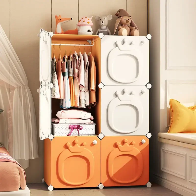 Children Wardrobe Bedroom Furniture Locker Multi Layer High Capacity Storage Cabinets Collapsible of Clothing Organizer Rack New