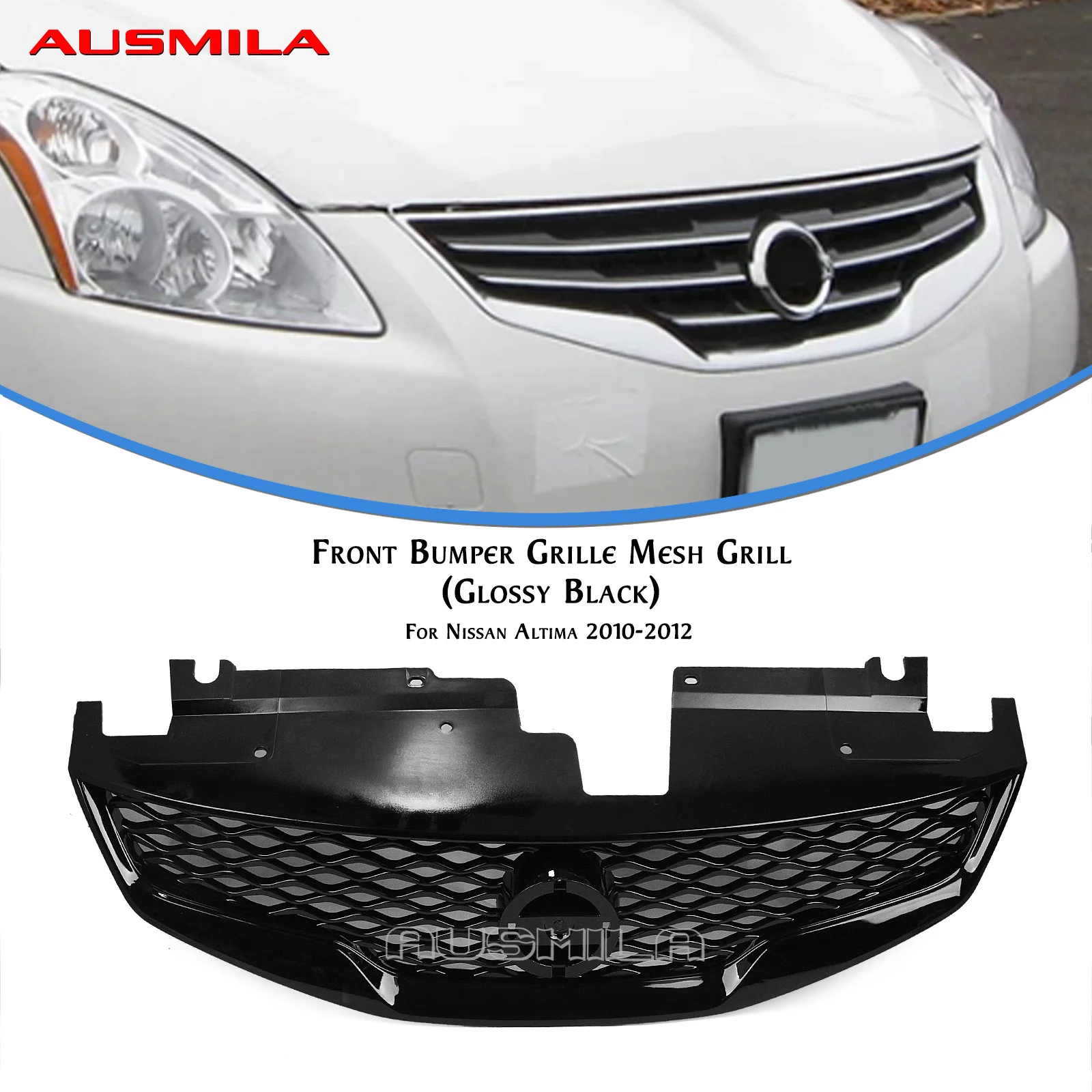 

Car Front Bumper Grille Racing Grill Hood Mesh Grid For Nissan Altima 2010 2011 2012