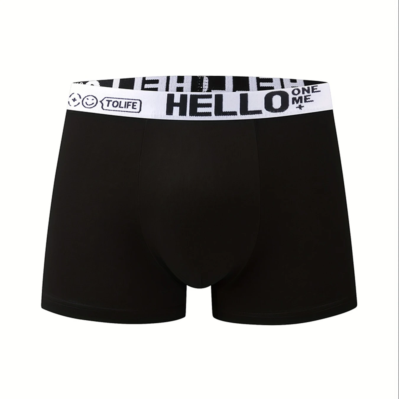 8Pcs Men's Classic Black Boxer Briefs Letter Waistband Ultra-Soft Stretch Breathable Cooling Summer Daily Underwear Trunks