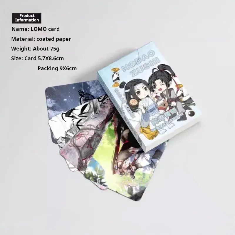 Imagem -04 - Chinês Manhwa Grão-mestre do Cultivo Demoníaco Laser Lomo Card Mdzs Wei Wuxian Lan Wangji Photocard Presente Fãs 50 Pcs por Conjunto