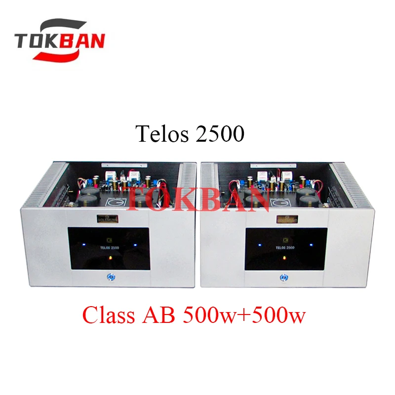 Tokban 1 Pair Goldmund Telos 2500 Mono Power Amplifier 500w High-power Class AB Amp Fully Balanced XLR HIFI Amplifier Audio