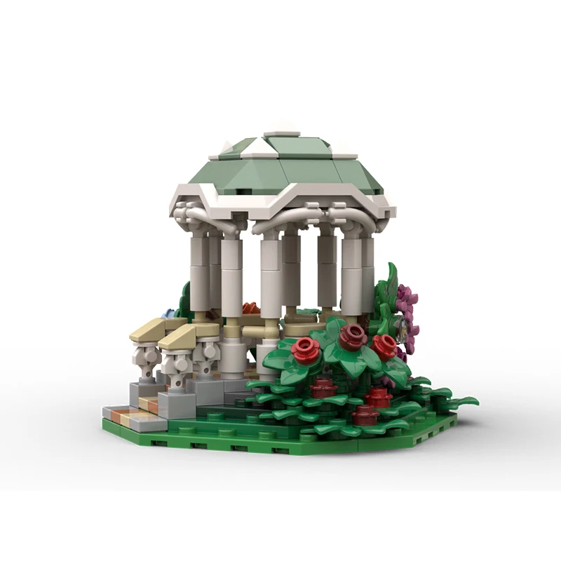 252PCS Botanische Pavillon Bausteine Montieren Westlichen Klassischen Pavillon Garten Stil Architektur Set Geschenke MOC- 207715