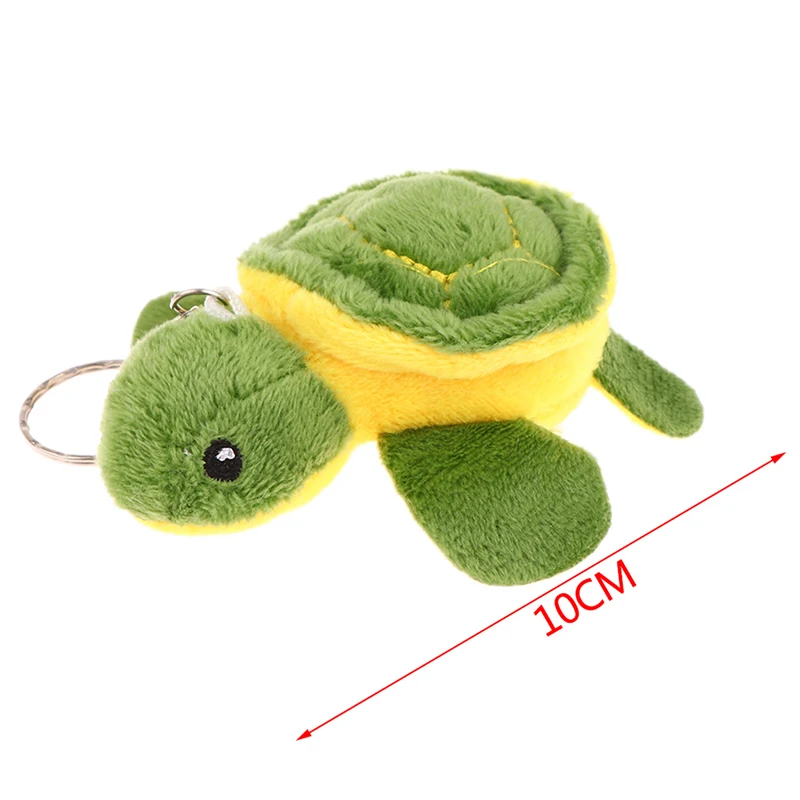 1Pc 10CM Leuke Schildpad Gevulde Pop Cartoon Zachte Knuffel Sleutelhanger Tas Hanger Kid Gift