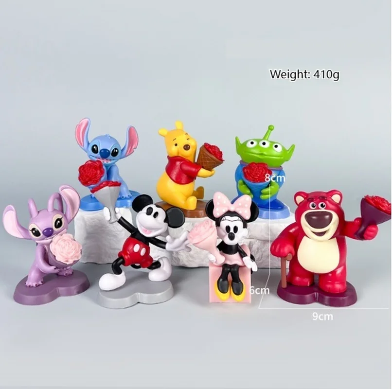 

Сетчатая коробка, милая мини-фигурка из ПВХ, декор для детской комнаты, коллекционная игрушка-дисплей, подарок-сюрприз на день рождения для девочек