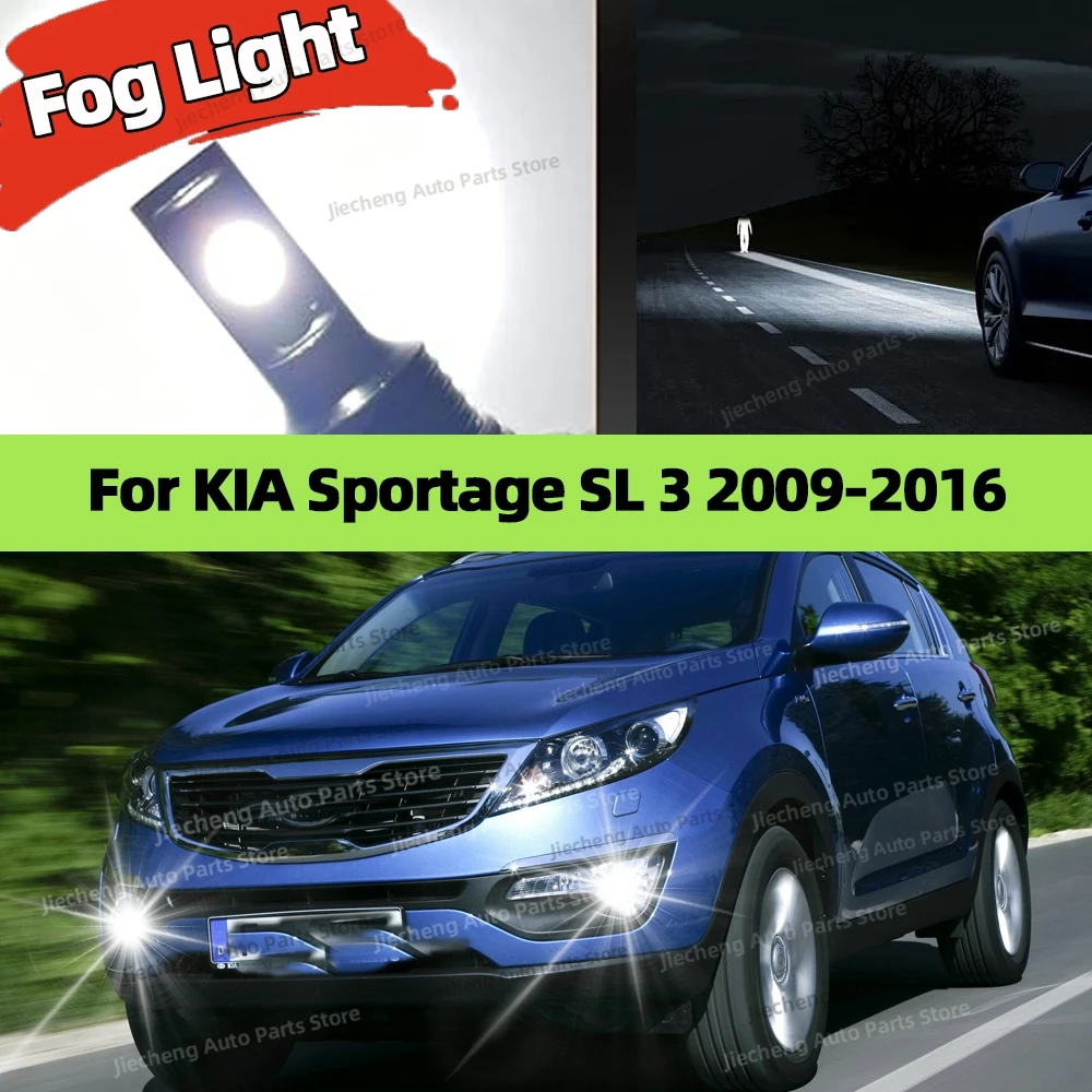 

2Pcs 12V 6000K Front Fog Light LED Bulb Accessories Lamp For KIA Sportage SL 3 2009 2010 2011 2012 2013 2014 2015 2016