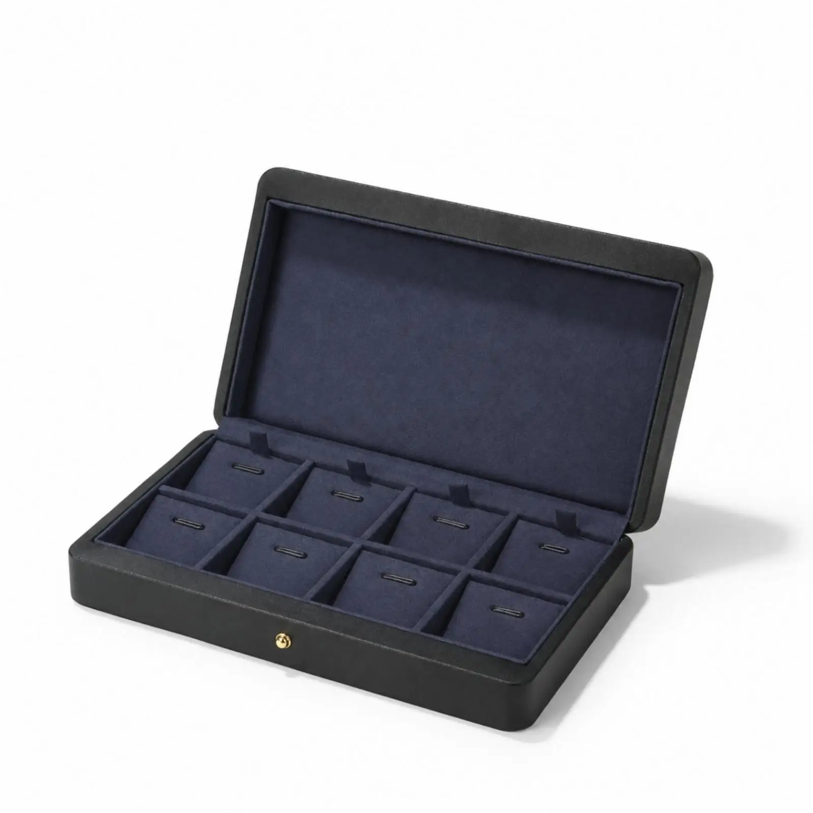 Jewelry Storage Box with Divided Tray | cushioning textileLined Interior, Compact Profile, for Dresser