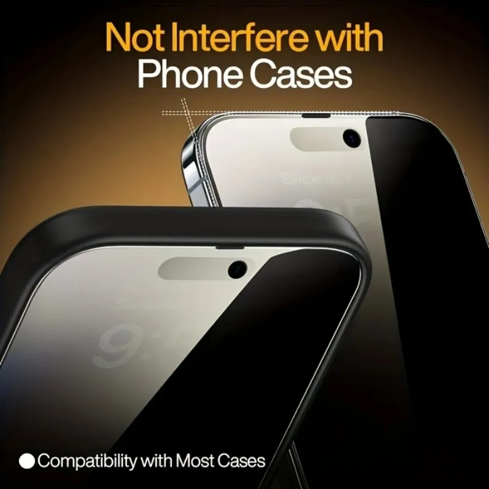 

4Pcs Full Cover Privacy Tempered Glass for iPhone 17 16 15 14 Pro Max Air 16 15 Plus 13 12 11 Pro Anti-Scratch Screen Protector