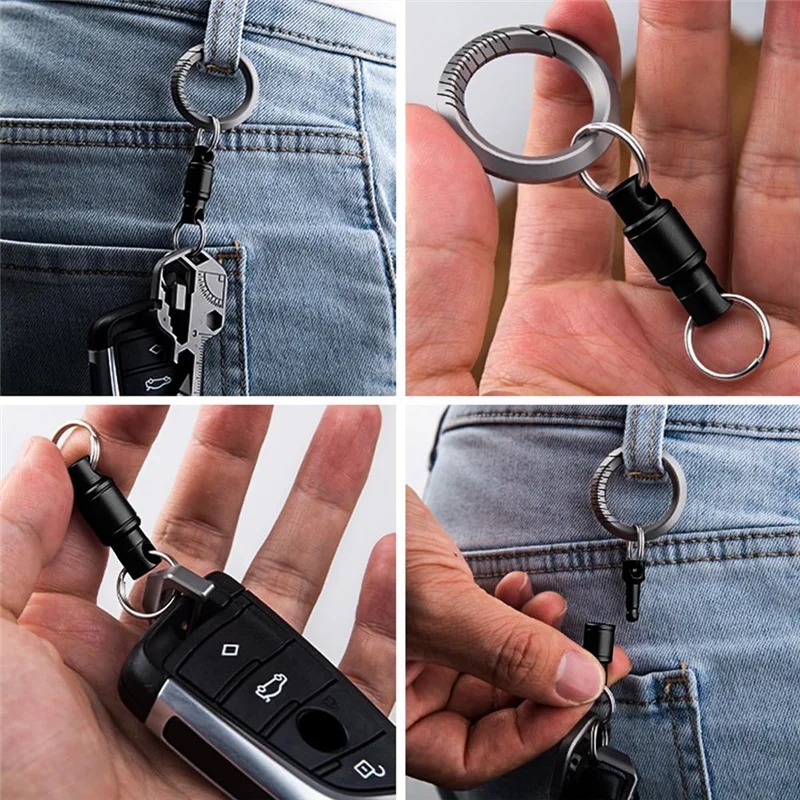 

A06R Titanium Quick Release Detachable Keychain Clip For Men & Women DIY Clip For Home Office
