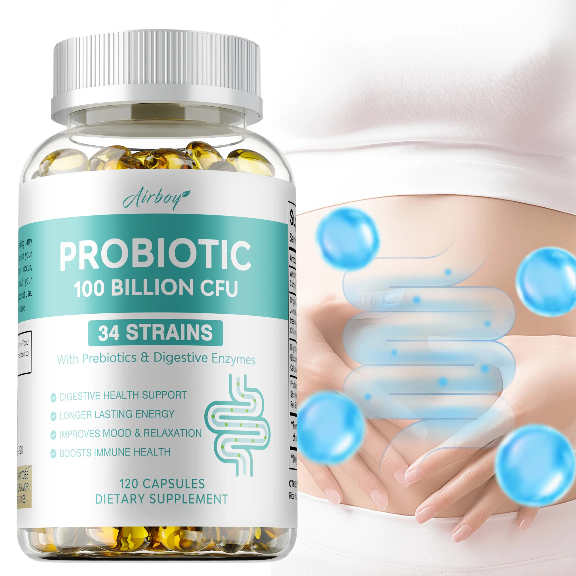 

Пробиотики 100 миллионов CFU — поддерживает здоровье пищеварительной и Gut, здоровье женщин, помогает впитыванию питательных веществ, повышает иммунитет